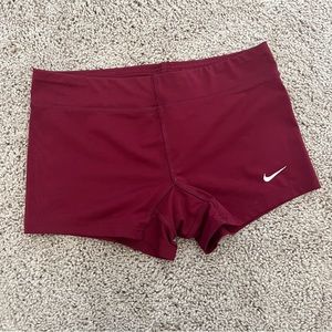 Maroon Crimson Nike spandex volleyball shorts